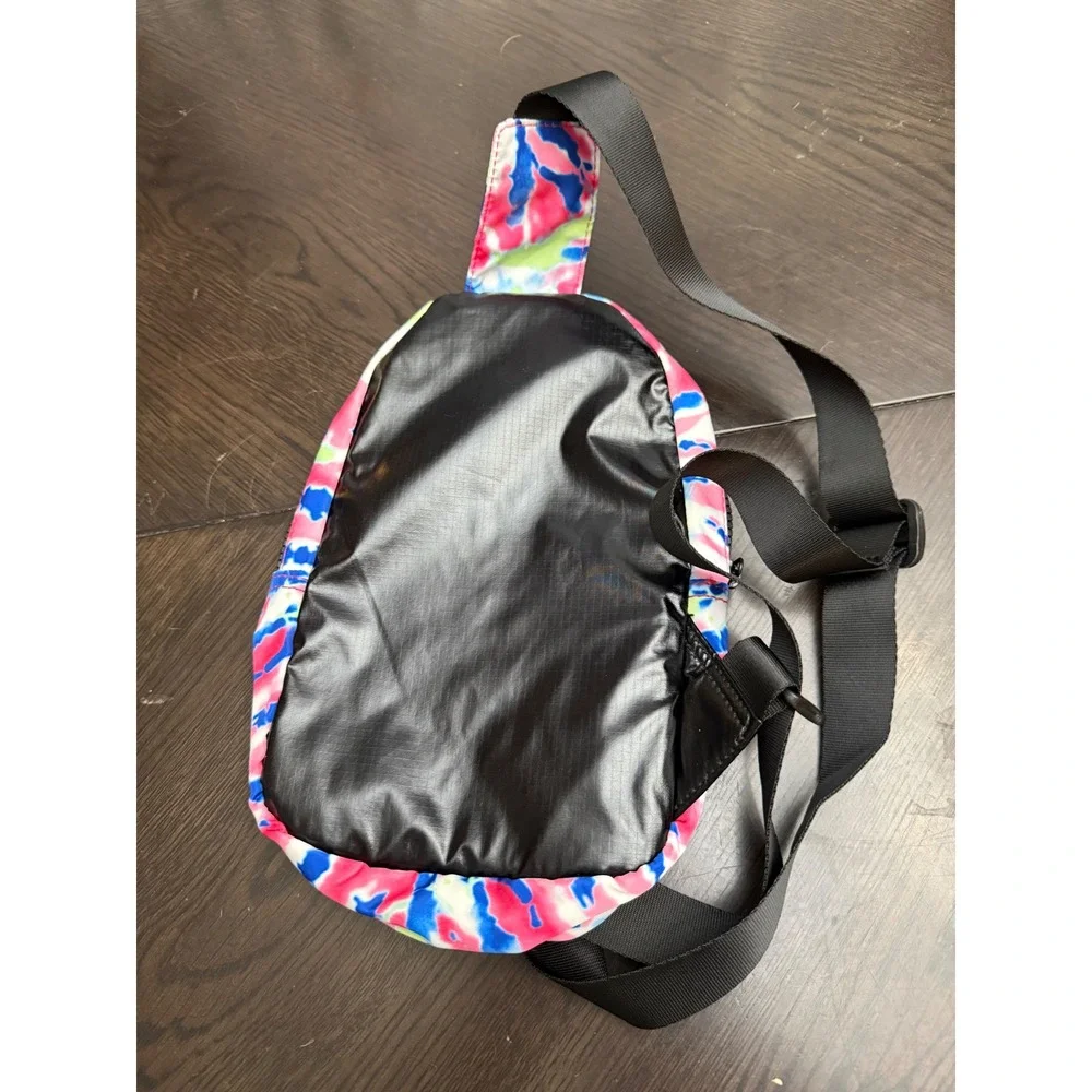 Justice‎ Sport Girls Tie Dye Sling Bag Neon Pink Green Blue Crossbody Backpack